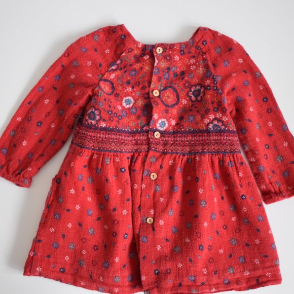 Zara Baby Girl Collection Floral Print Dress 12-18 Months (86 cm) - Picture 3 of 9